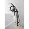 Aqua Vintage CCK8400DKL Freestanding Tub Faucet with Supply Line, Stop Valve, Matte Black CCK8400DKL - alternate 3